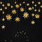 Gold Party Decorations Star Garlands Streamer Gold 3D Stars Metallic Paper Hanging Bunting Banner for Birthday Wedding Baby Bridal Shower Holiday Christmas Ramadan EID Mubarak Party Supplies